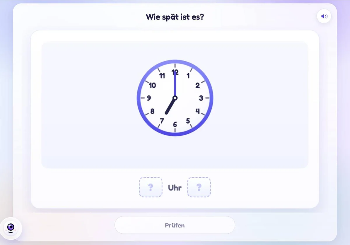 Uhrzeit ablesen: Wie spät ist es? Analoge Uhr mit Stunden- und Minutenzeiger